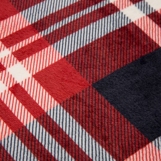 Glitzhome® Polar Fleece & Plaid Reversible Duvet Cover